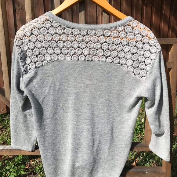 Merona XS Light Gray Cardigan 3/4 sleeves - Picture 2 of 4